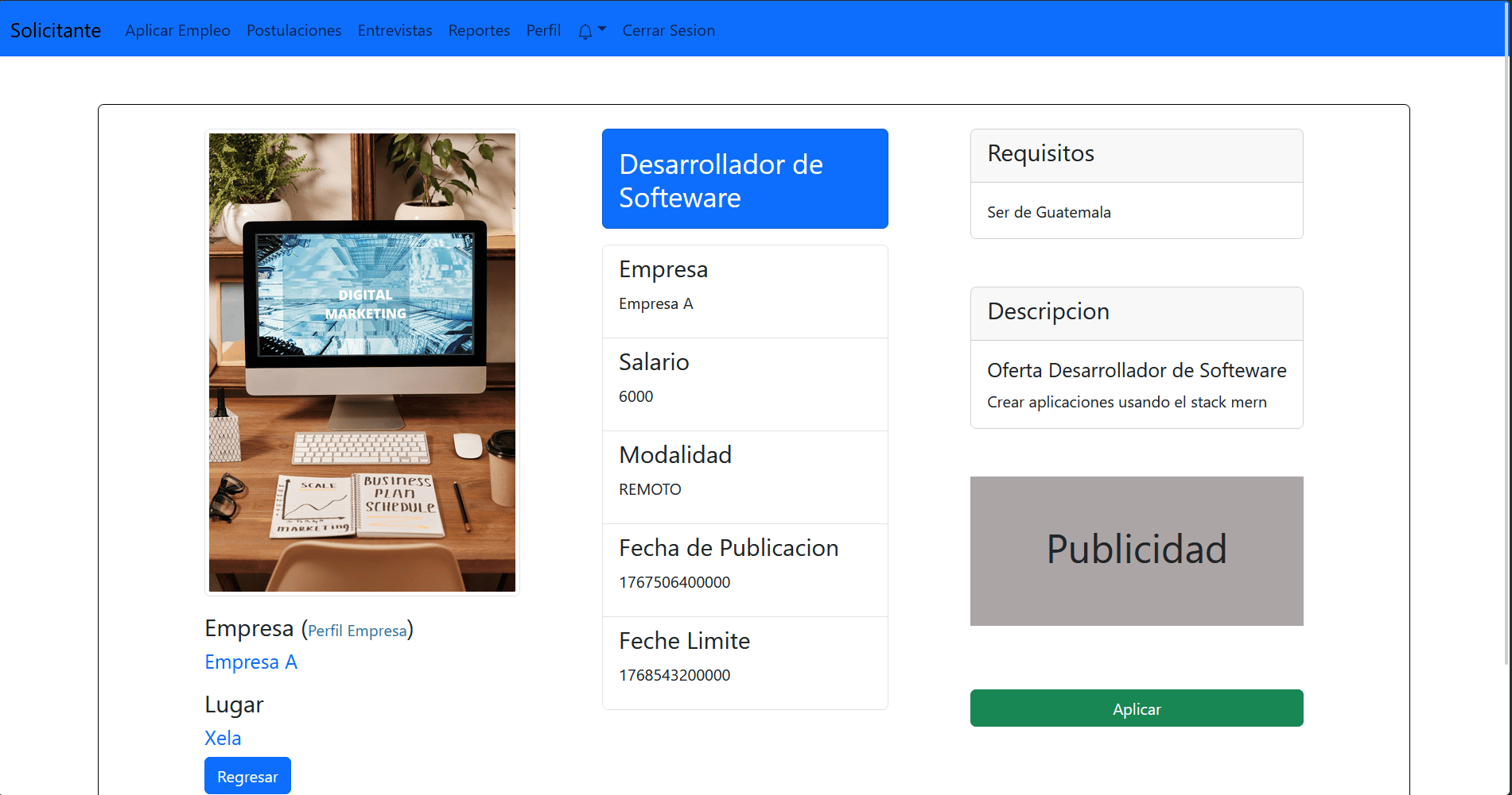 Sistema de Empleos IPC2